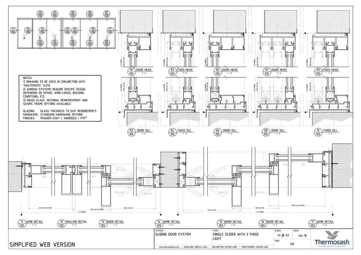 CAD Download - Sierra Apartment Suite - Single Slider - 2 Fixed Light