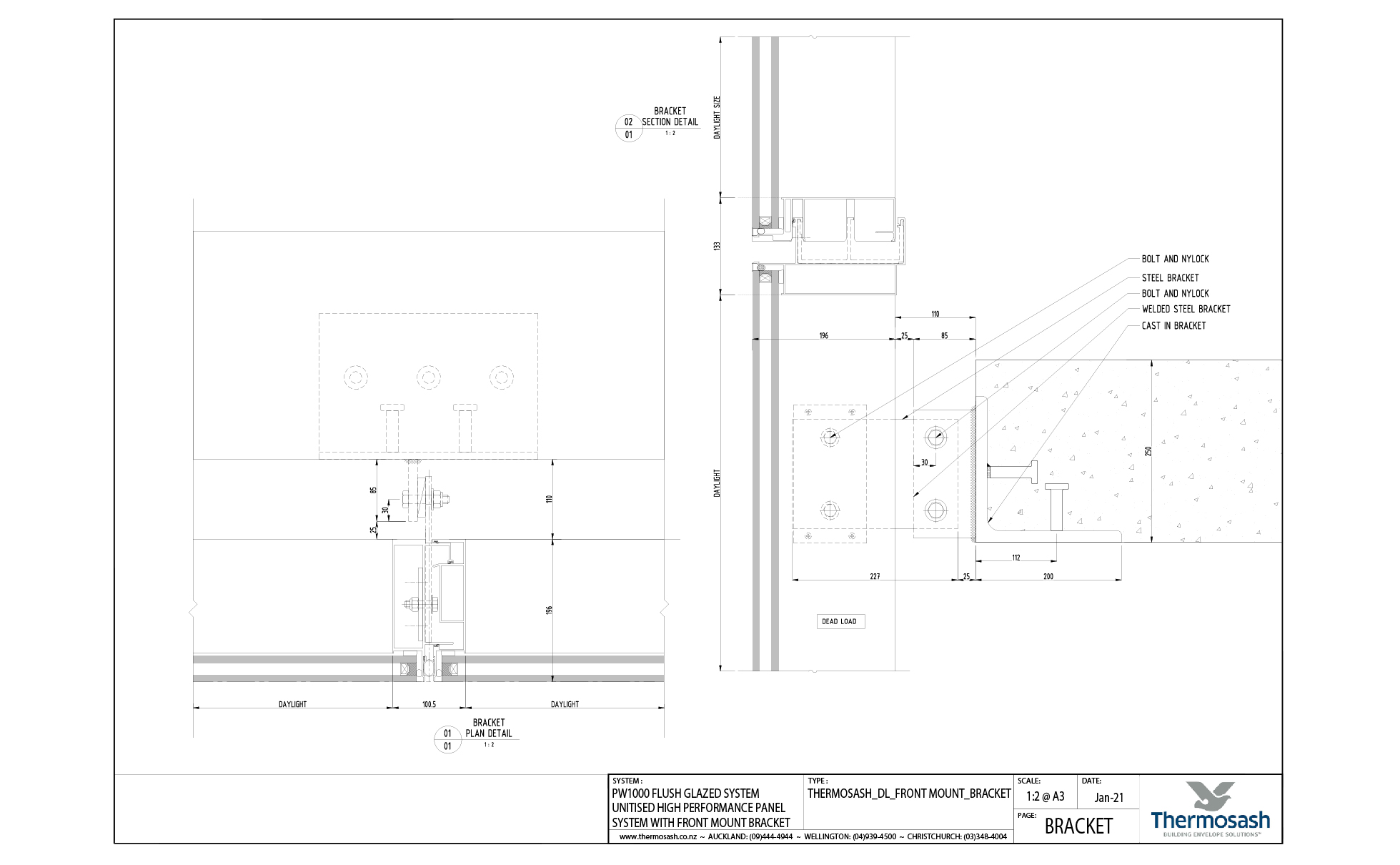 CAD Download - PW1000 - DL Front Mount Bracket
