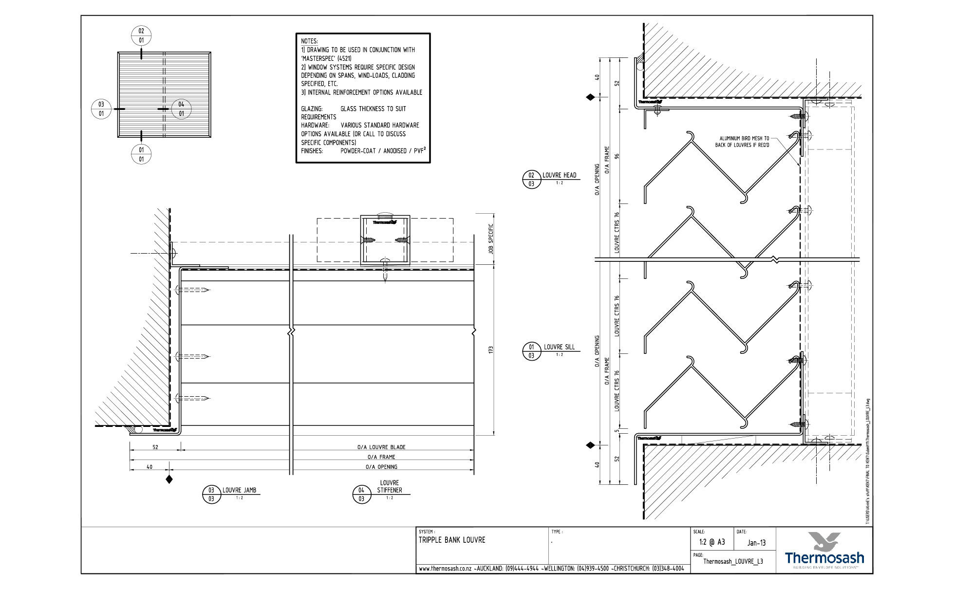 CAD Download - Triple Bank Louvres