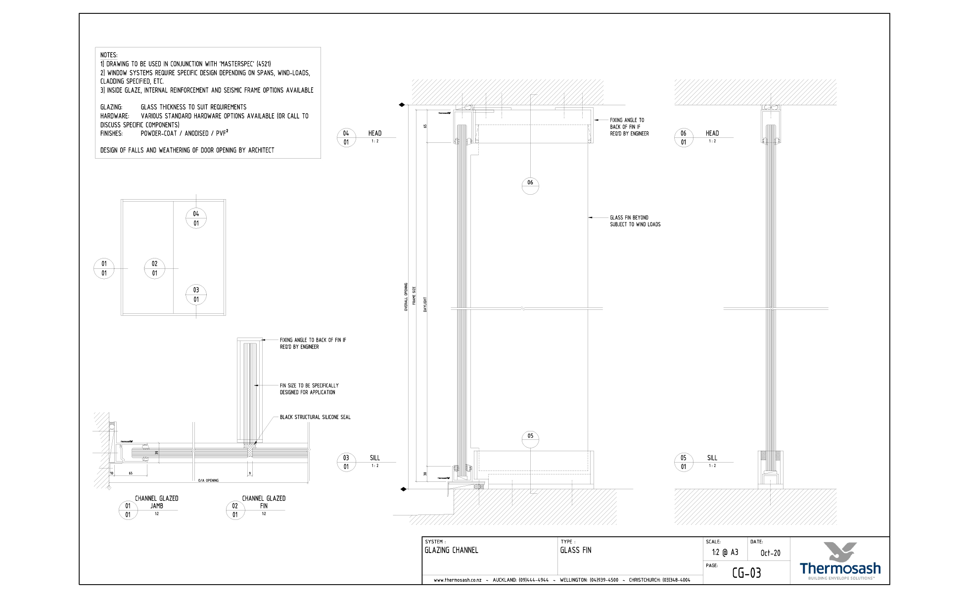 CAD Download - Channel Glazing System - Glass Fin