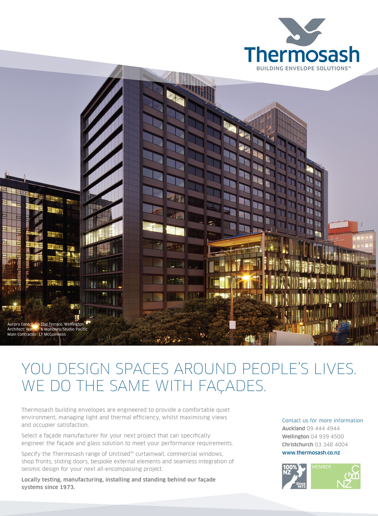 Thermosash facades engineered for people's lives