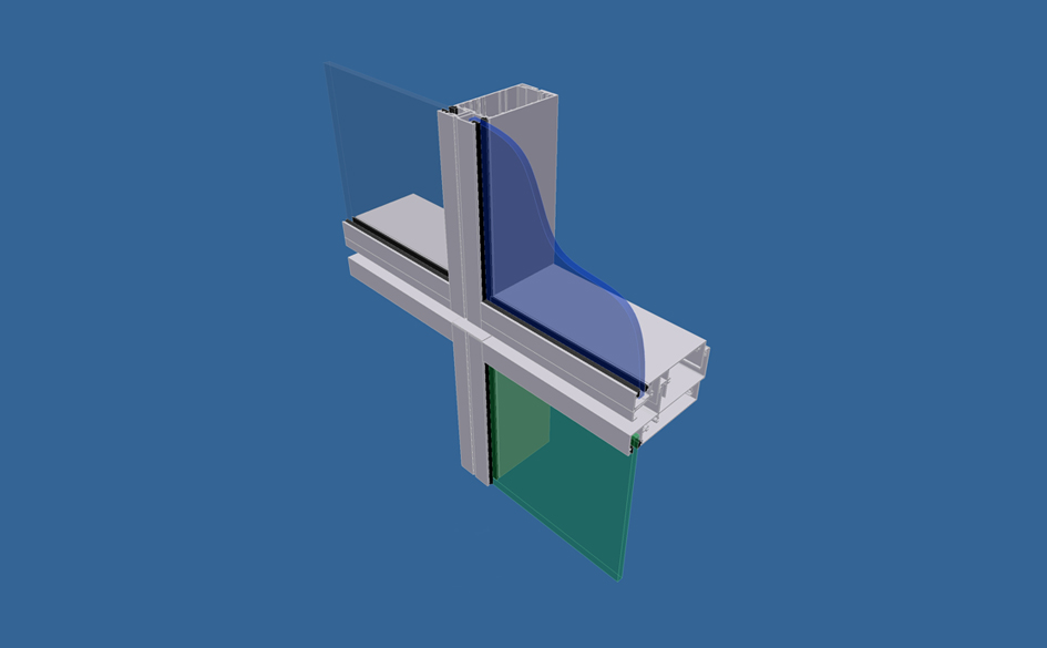 PW400-TB160 thermal break curtainwall