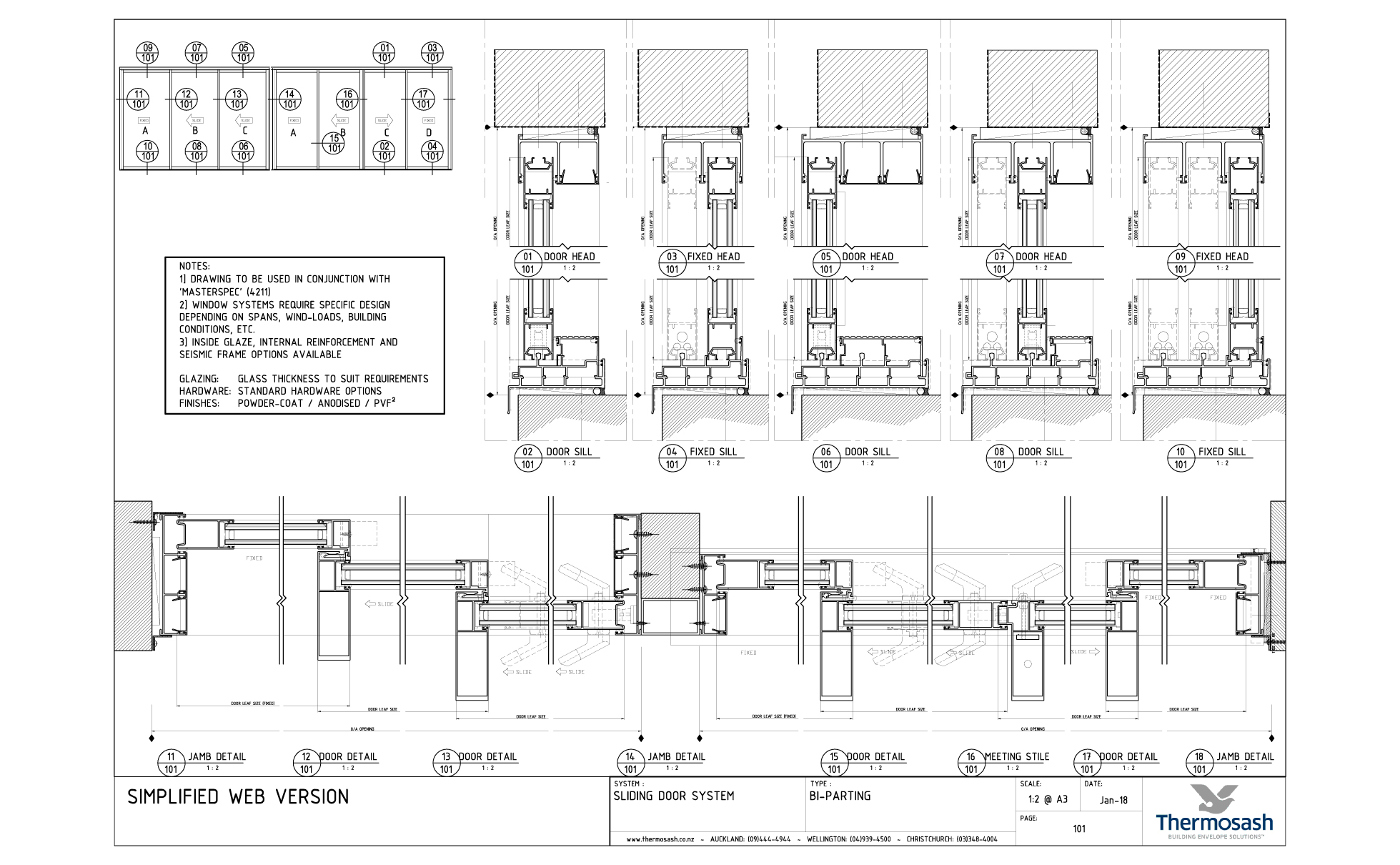 CAD Download - Sierra Apartment Suite - Bi-Parting Slider